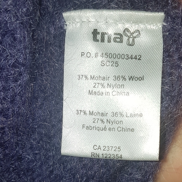 Beautiful purple mohair blend cardigan sweater - Picture 6 of 6